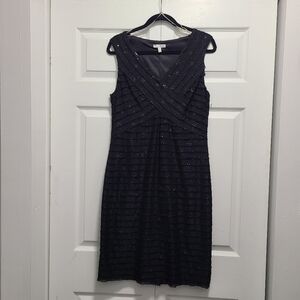 Fashion Bug sparkly tiered ruffles size‎ 10 little black dress